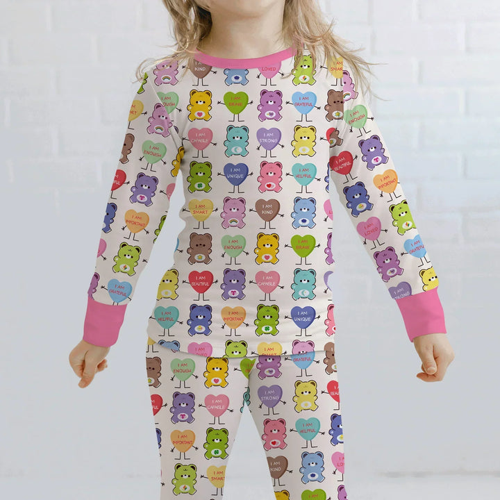 Zweiteiliges Langarm-Pyjama-Set mit Sommerfrüchten