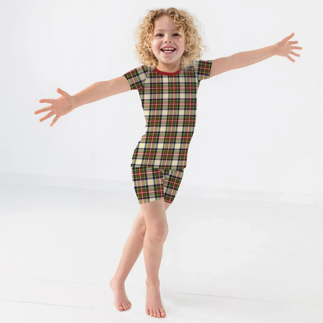 Template Zweiteiliges Pyjama-Set mit kurzen Ärmeln und Shorts
