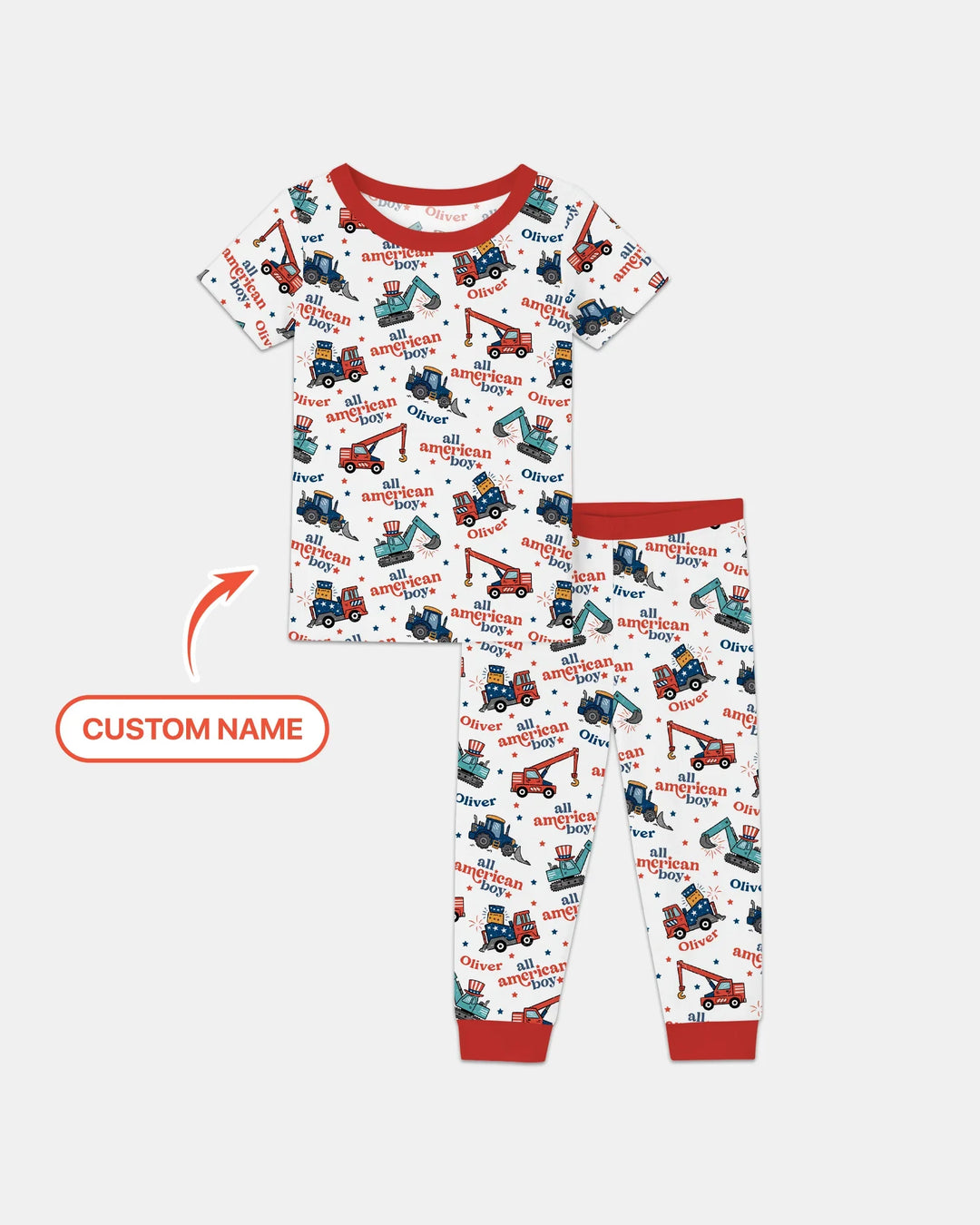 Zweiteiliges, kurzärmliges Pyjama-Set mit Marienkäfern