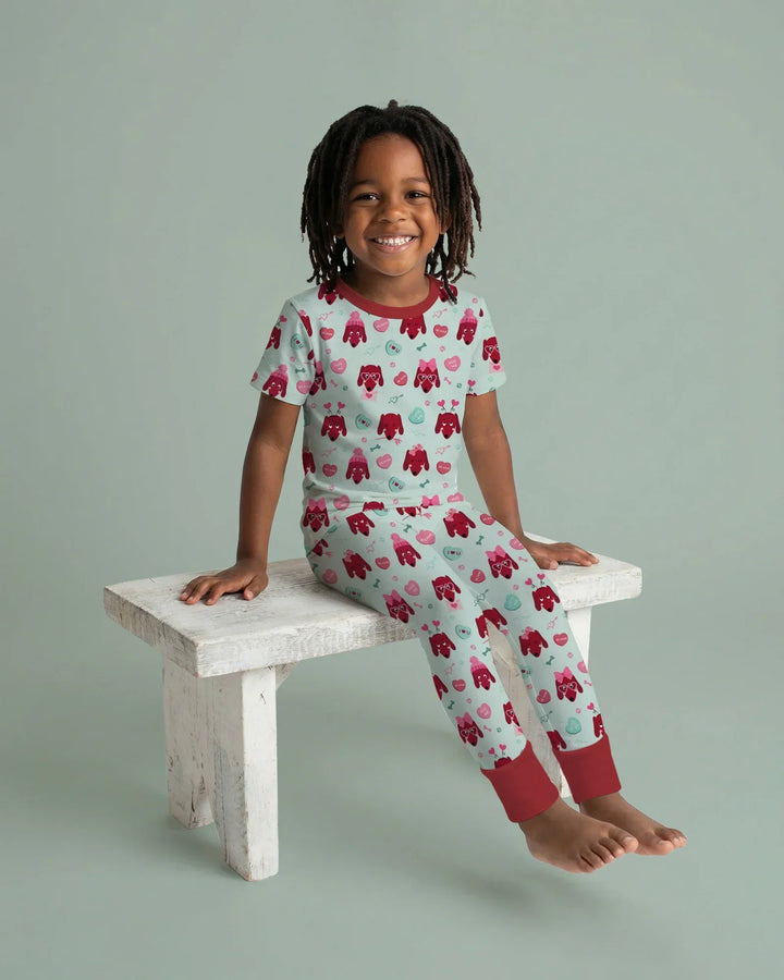 Zweiteiliges, kurzärmliges Pyjama-Set mit Marienkäfern