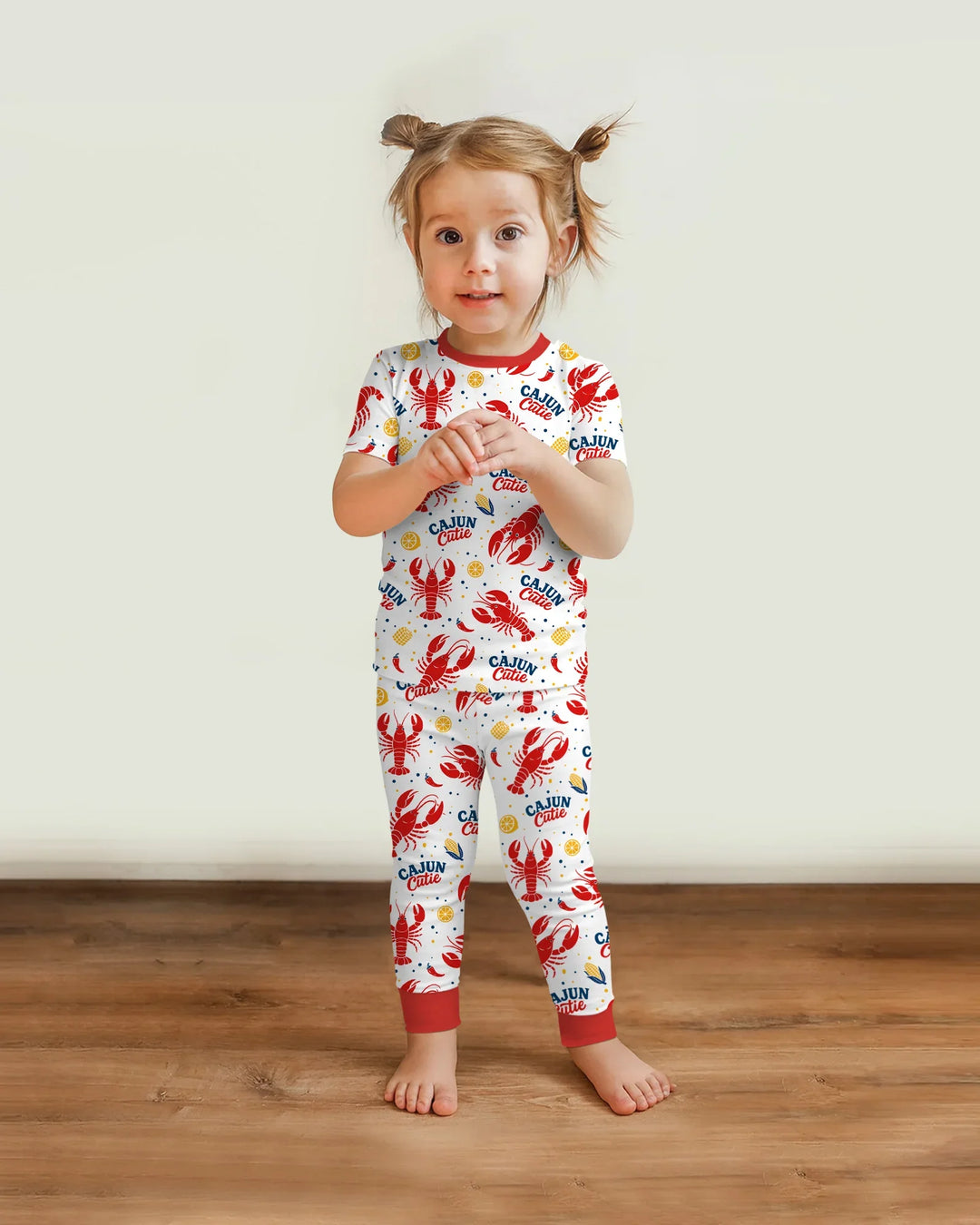 Zweiteiliges, kurzärmliges Pyjama-Set mit Marienkäfern