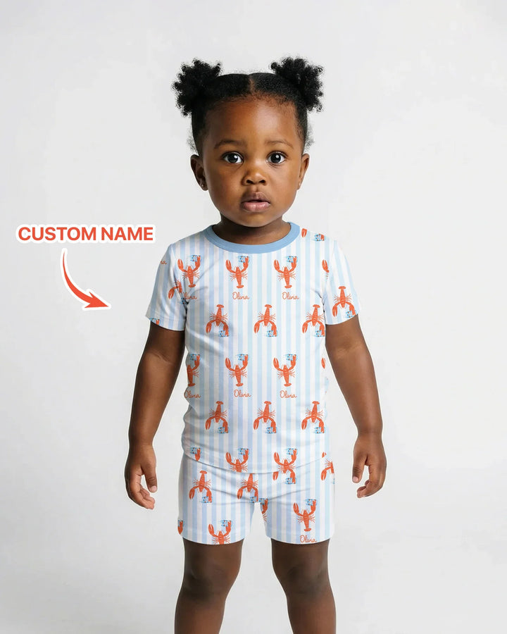 Zweiteiliges Pyjama-Set mit kurzen Ärmeln und Shorts im Sommer-Design