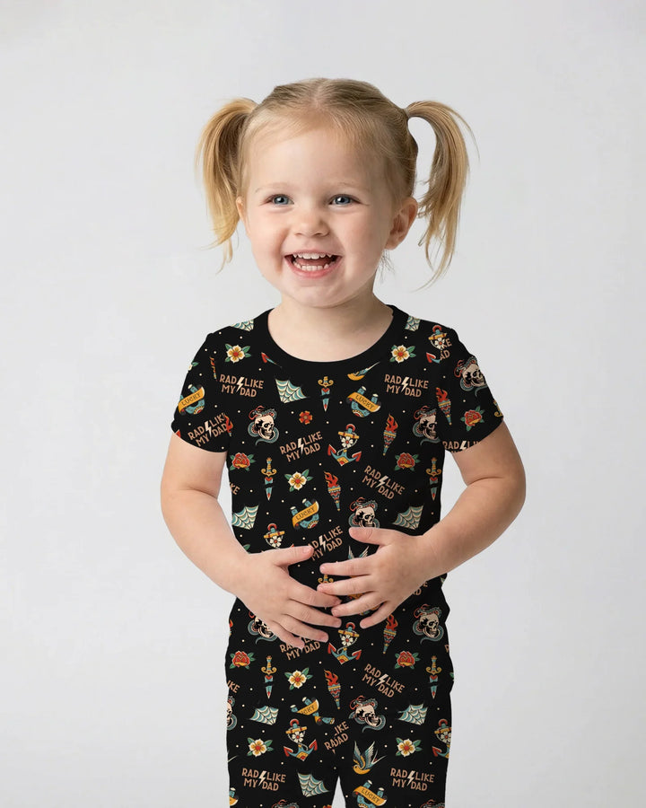 Zweiteiliges, kurzärmliges Pyjama-Set mit Marienkäfern