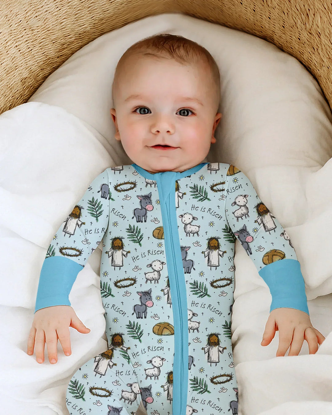 He Is Risen Easter Family Matching Bamboo Convertible Zippy