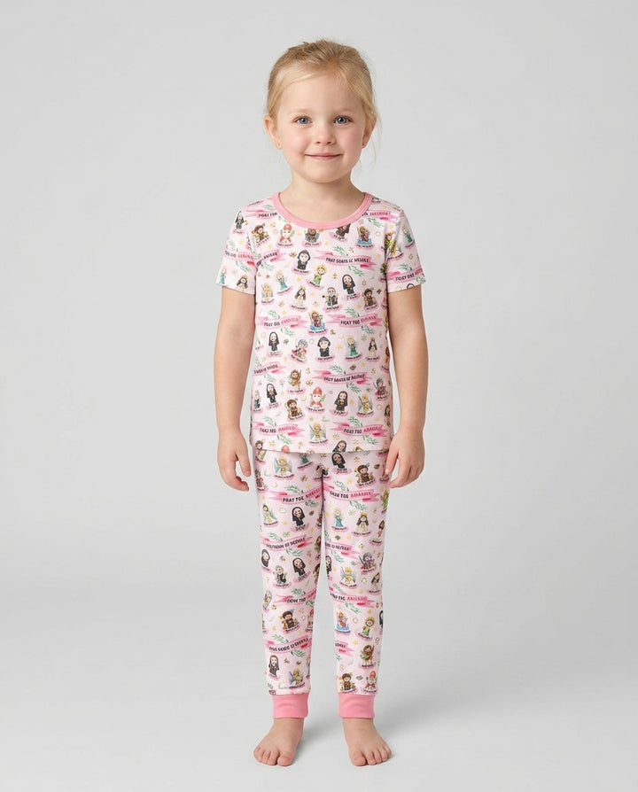 Zweiteiliges, kurzärmliges Pyjama-Set mit Marienkäfern