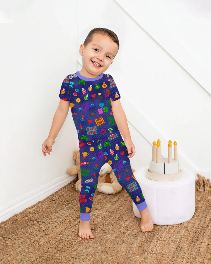 Zweiteiliges, kurzärmliges Pyjama-Set mit Marienkäfern