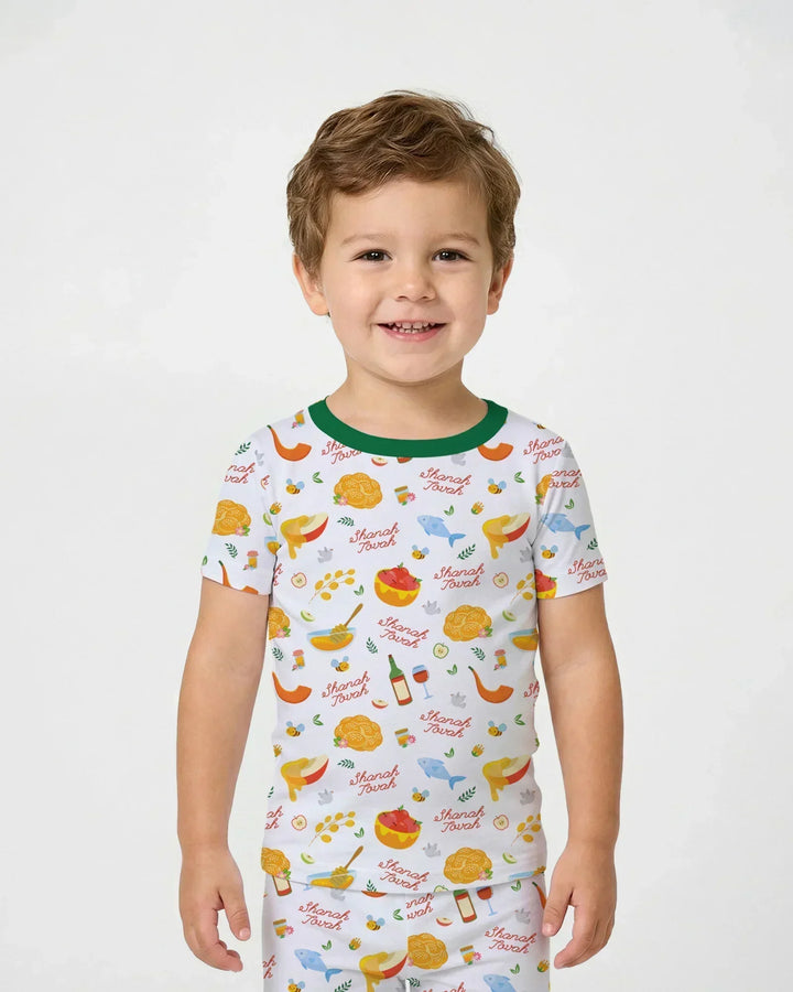 Zweiteiliges, kurzärmliges Pyjama-Set mit Marienkäfern