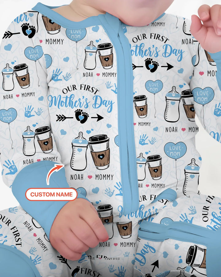 Gerippte Babykleidung mit individuellem Foto - Weich &amp; Skizzenhaft
