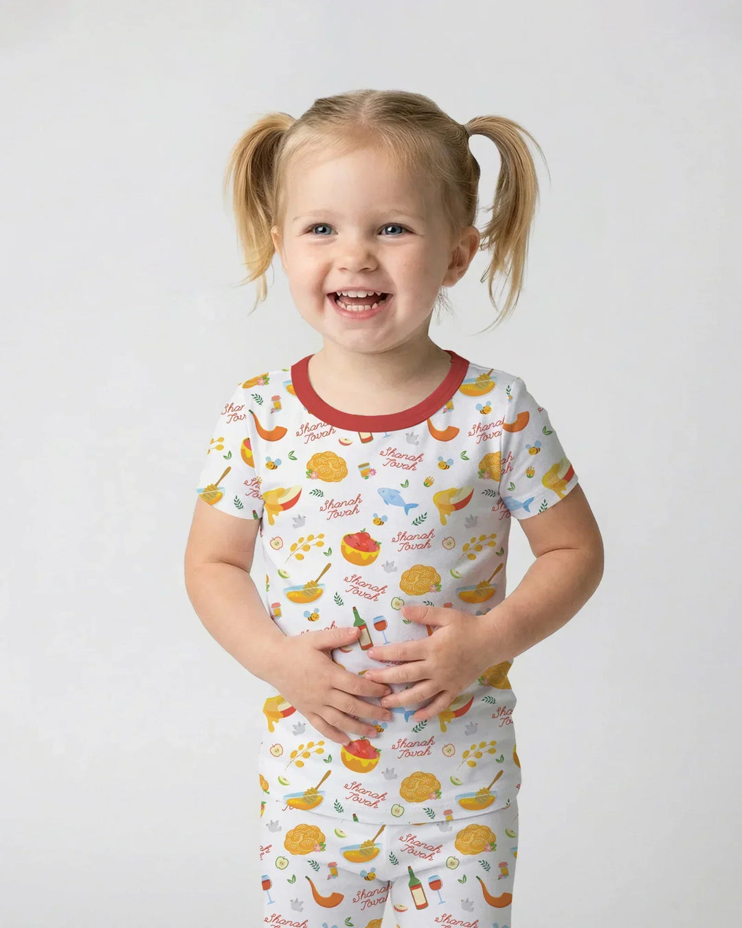 Zweiteiliges, kurzärmliges Pyjama-Set mit Marienkäfern