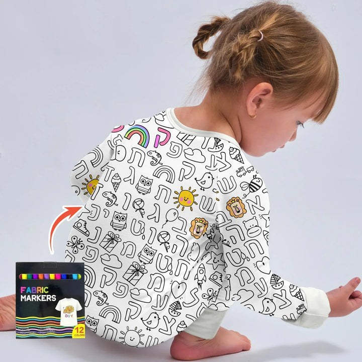 Gerippte Babykleidung mit individuellem Foto - Weich &amp; Skizzenhaft