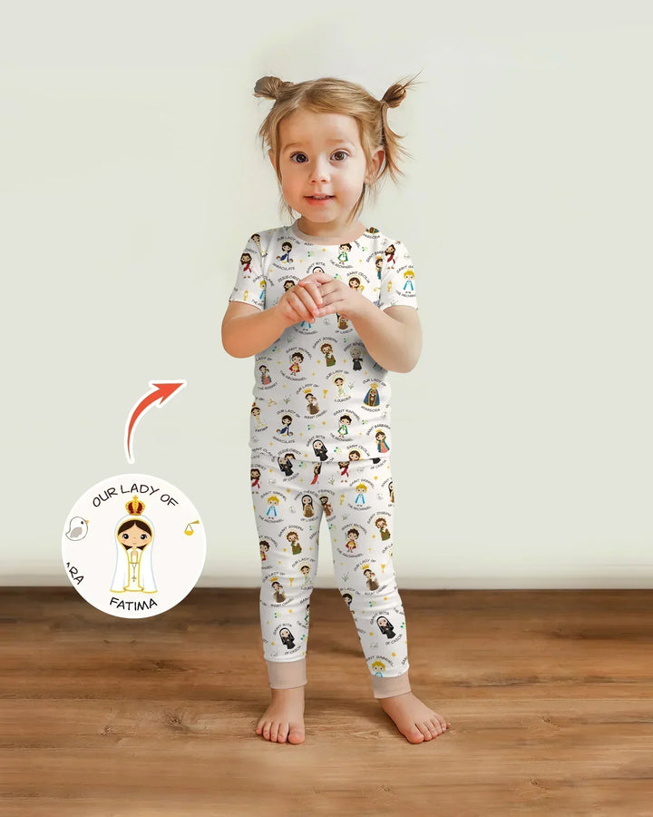Zweiteiliges, kurzärmliges Pyjama-Set mit Marienkäfern