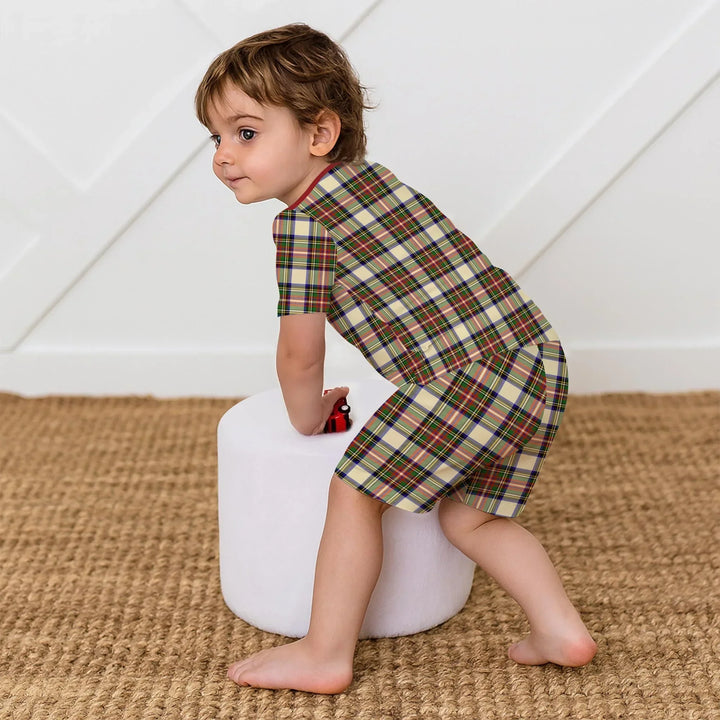 Template Zweiteiliges Pyjama-Set mit kurzen Ärmeln und Shorts
