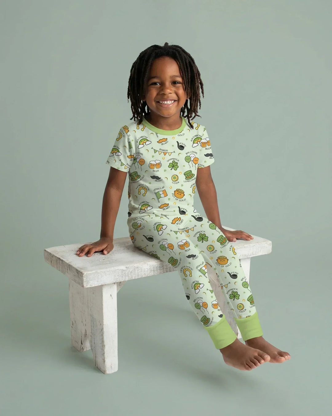 Zweiteiliges, kurzärmliges Pyjama-Set mit Marienkäfern