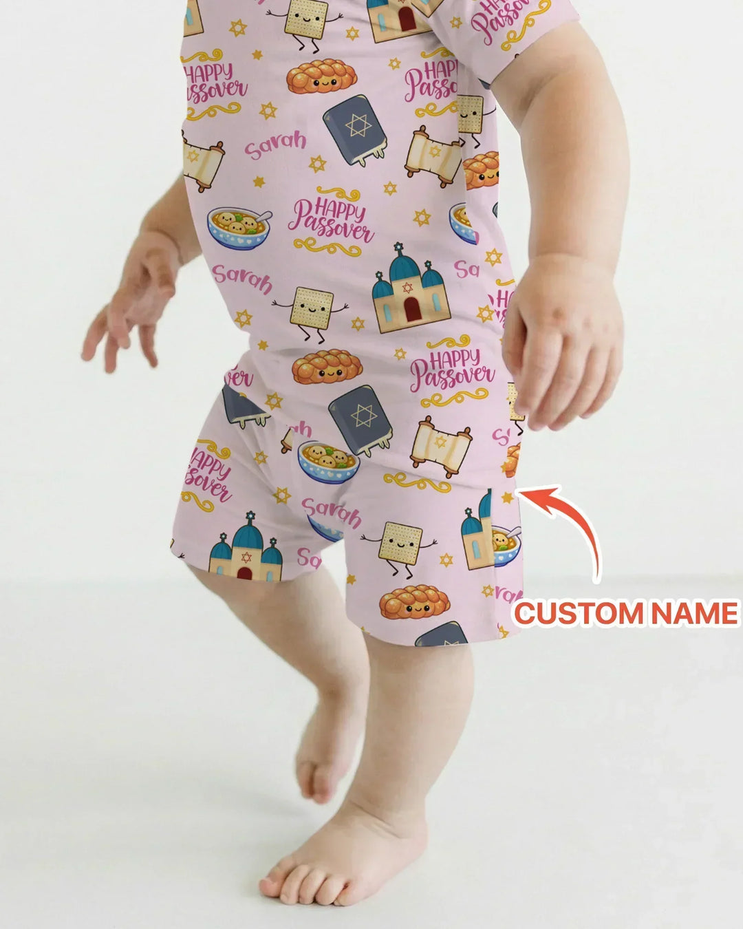 Zweiteiliges Pyjama-Set mit kurzen Ärmeln und Shorts im Sommer-Design