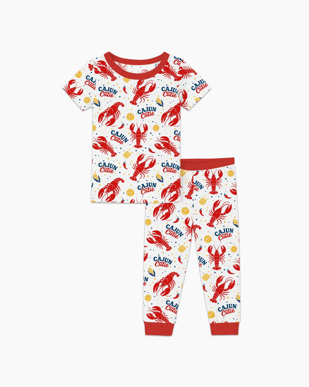 Zweiteiliges, kurzärmliges Pyjama-Set mit Marienkäfern