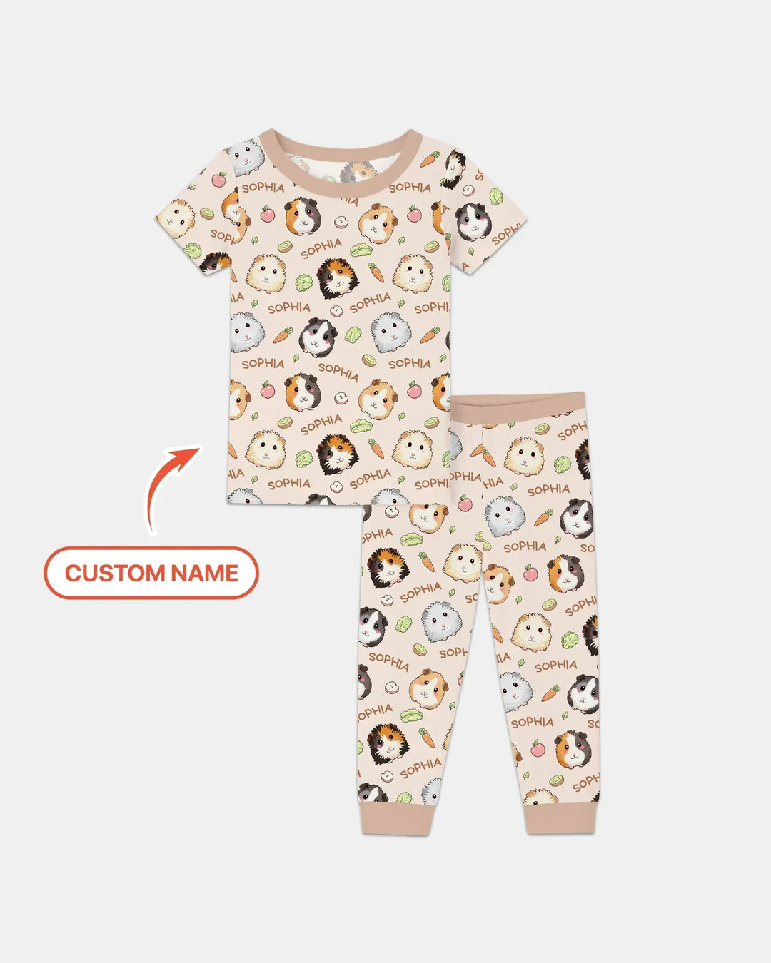 Zweiteiliges, kurzärmliges Pyjama-Set mit Marienkäfern