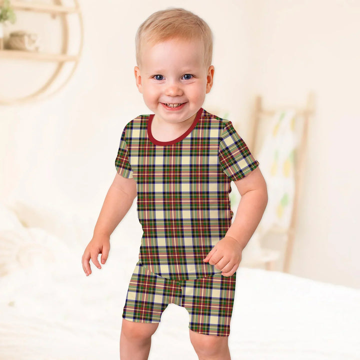 Template Zweiteiliges Pyjama-Set mit kurzen Ärmeln und Shorts