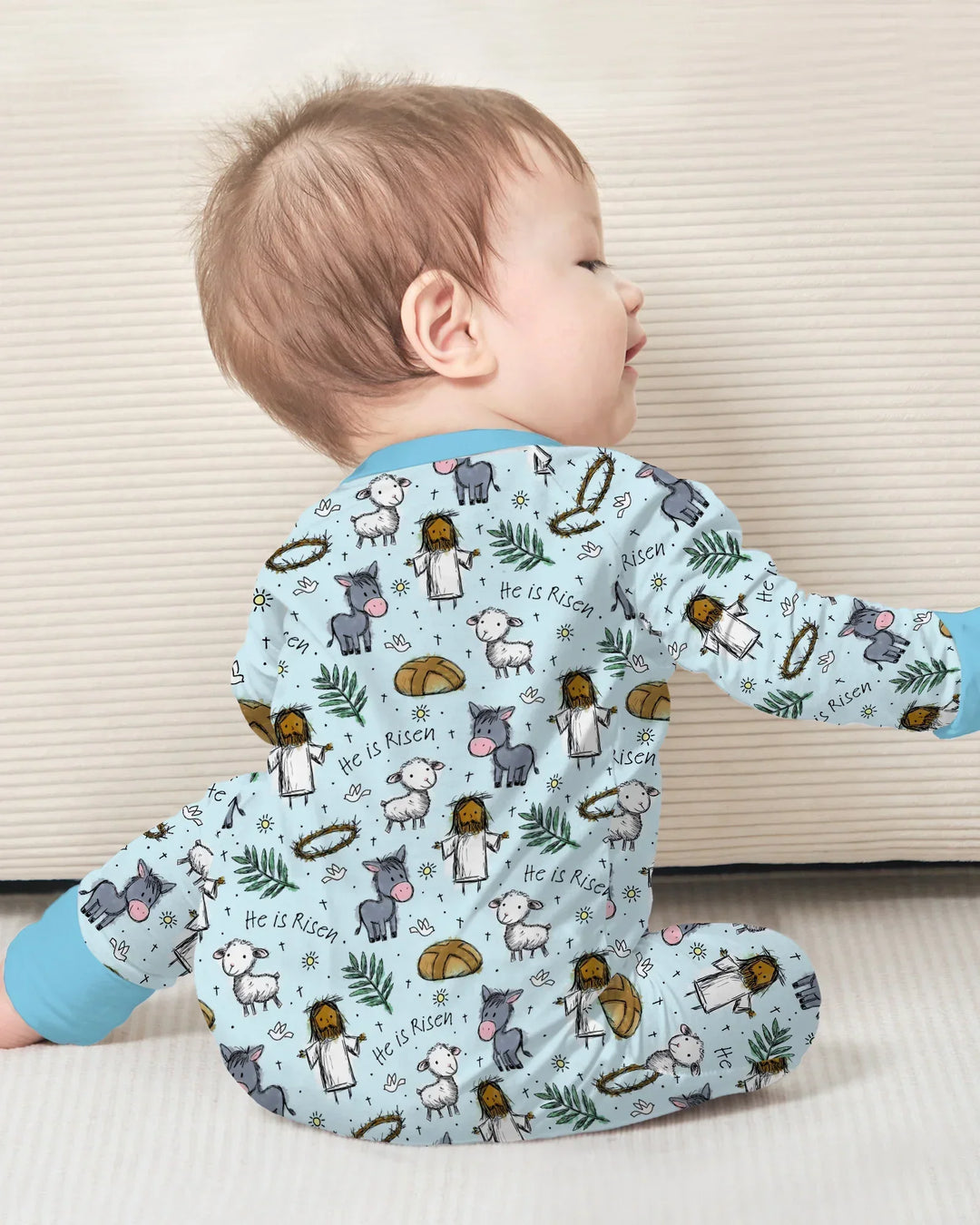 He Is Risen Easter Family Matching Bamboo Convertible Zippy