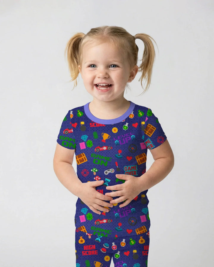 Zweiteiliges, kurzärmliges Pyjama-Set mit Marienkäfern