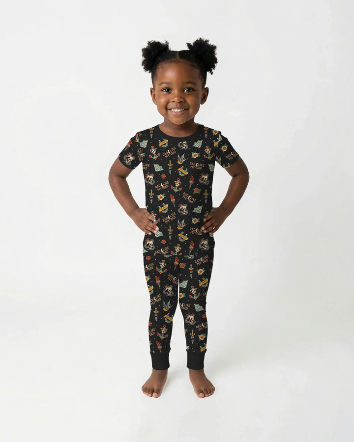 Zweiteiliges, kurzärmliges Pyjama-Set mit Marienkäfern
