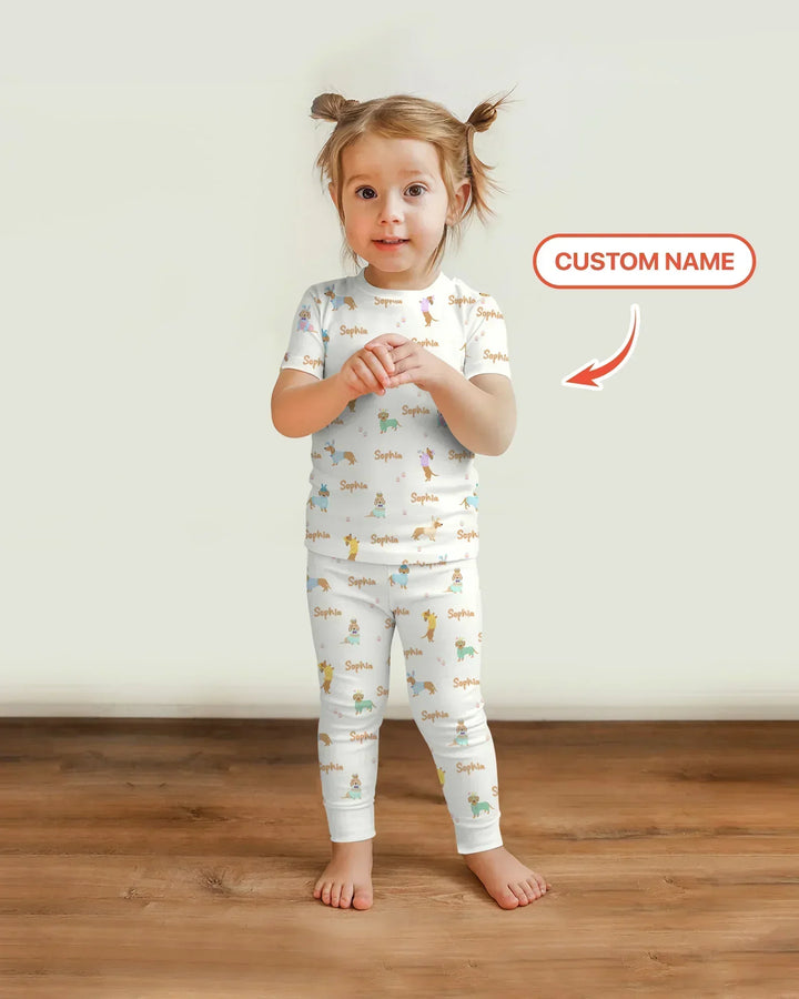 Zweiteiliges, kurzärmliges Pyjama-Set mit Marienkäfern