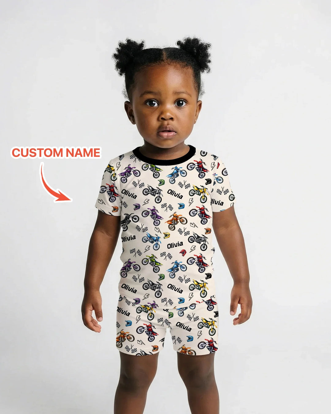 Zweiteiliges Pyjama-Set mit kurzen Ärmeln und Shorts im Sommer-Design