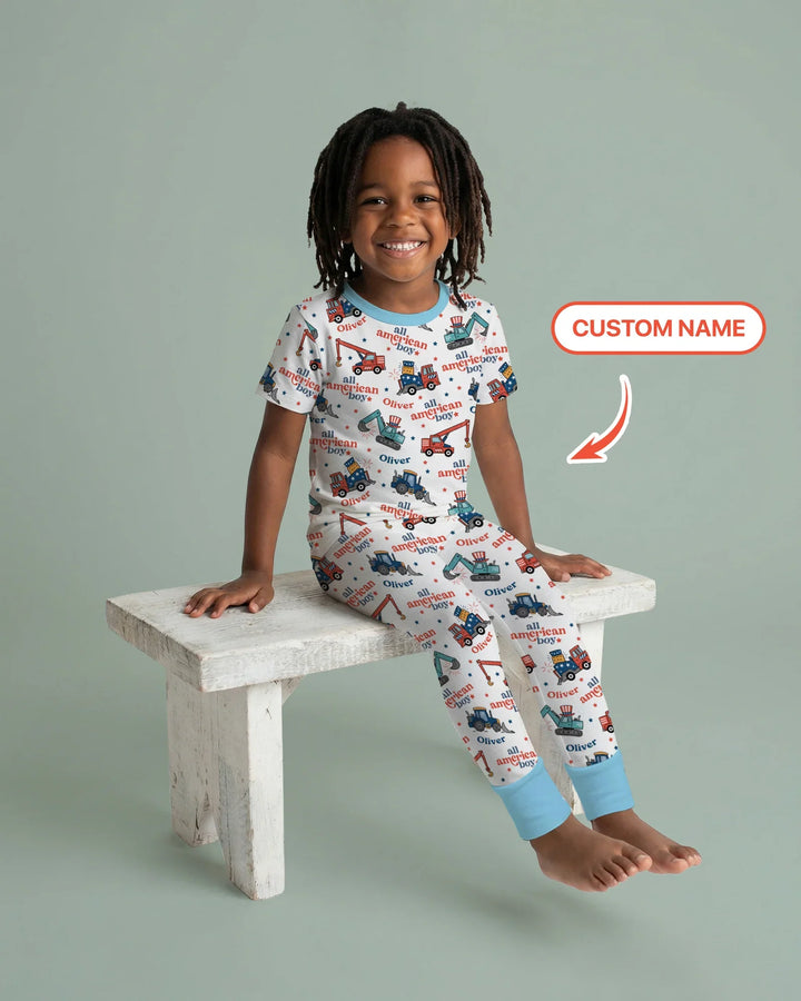 Zweiteiliges, kurzärmliges Pyjama-Set mit Marienkäfern