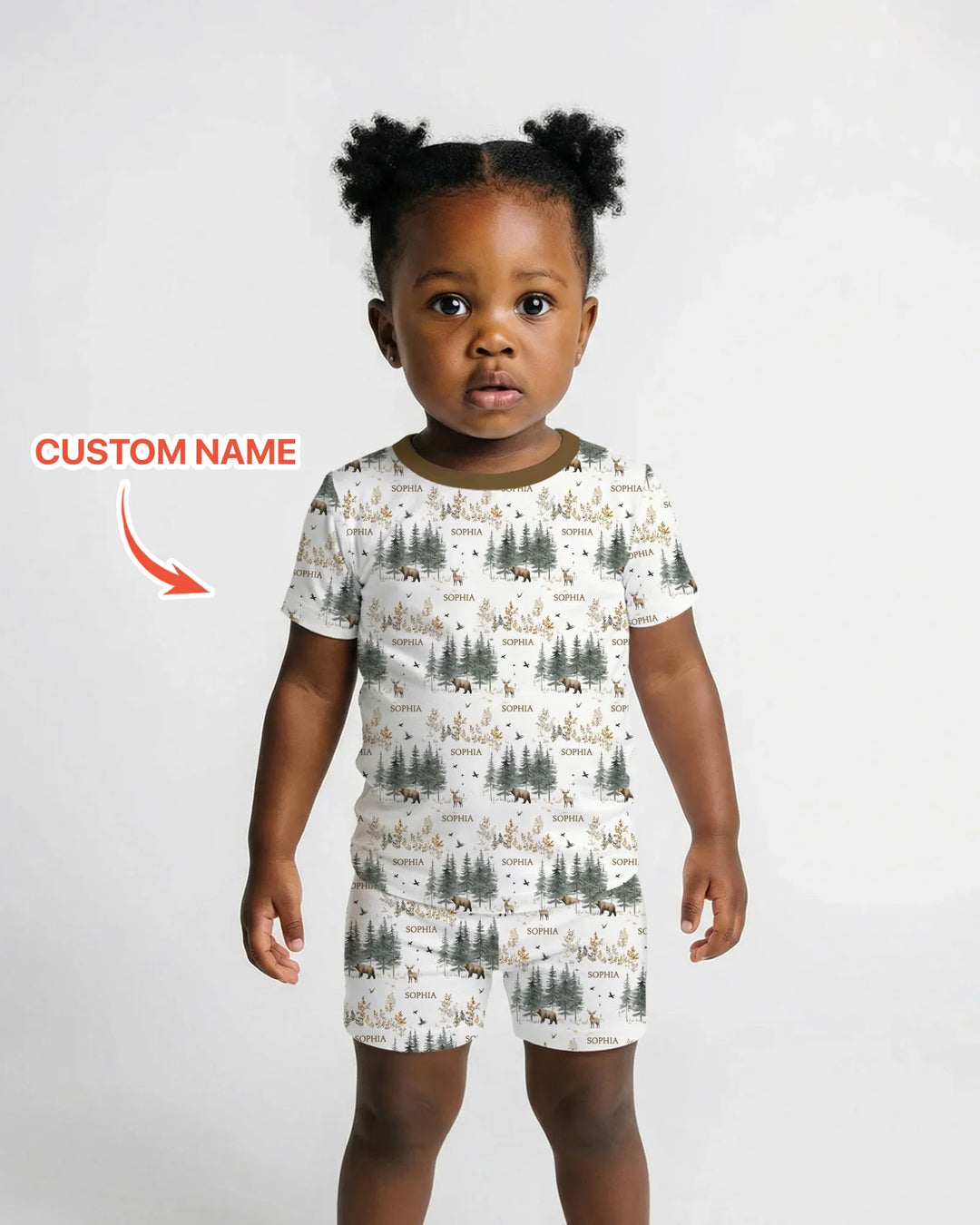 Zweiteiliges Pyjama-Set mit kurzen Ärmeln und Shorts im Sommer-Design