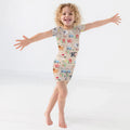 Farm Yard Bamboo Two Piece Short Sleeve Shorts Pajama Set
