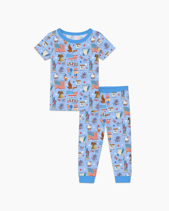 Zweiteiliges, kurzärmliges Pyjama-Set mit Marienkäfern