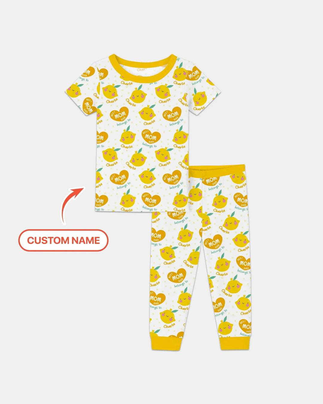 Zweiteiliges, kurzärmliges Pyjama-Set mit Marienkäfern