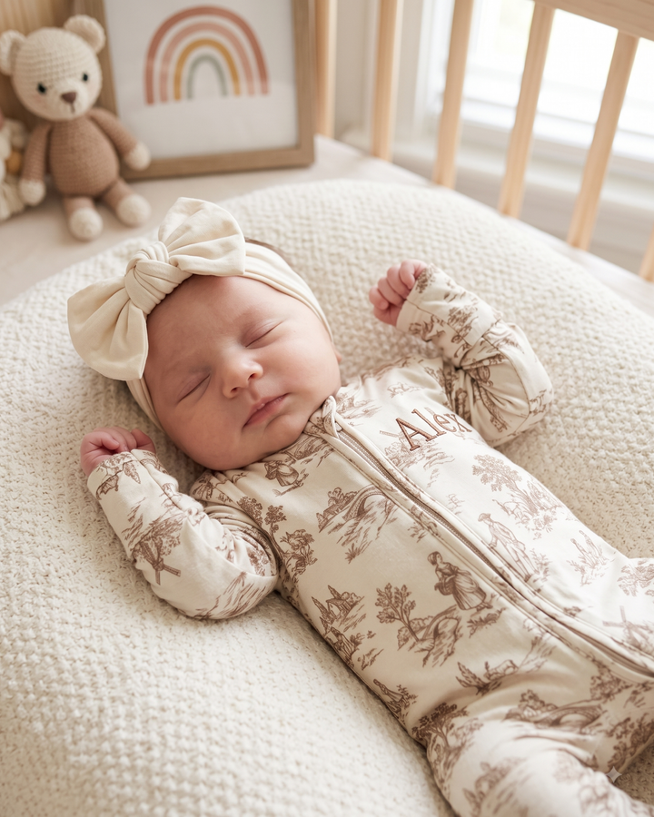 Gerippte Babykleidung mit individuellem Foto - Weich &amp; Skizzenhaft