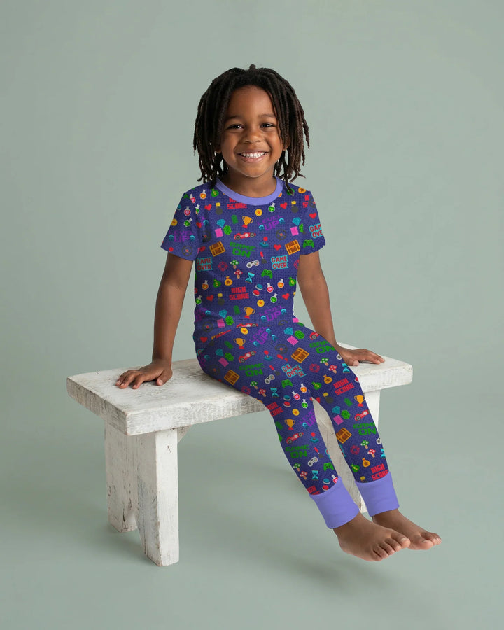 Zweiteiliges, kurzärmliges Pyjama-Set mit Marienkäfern