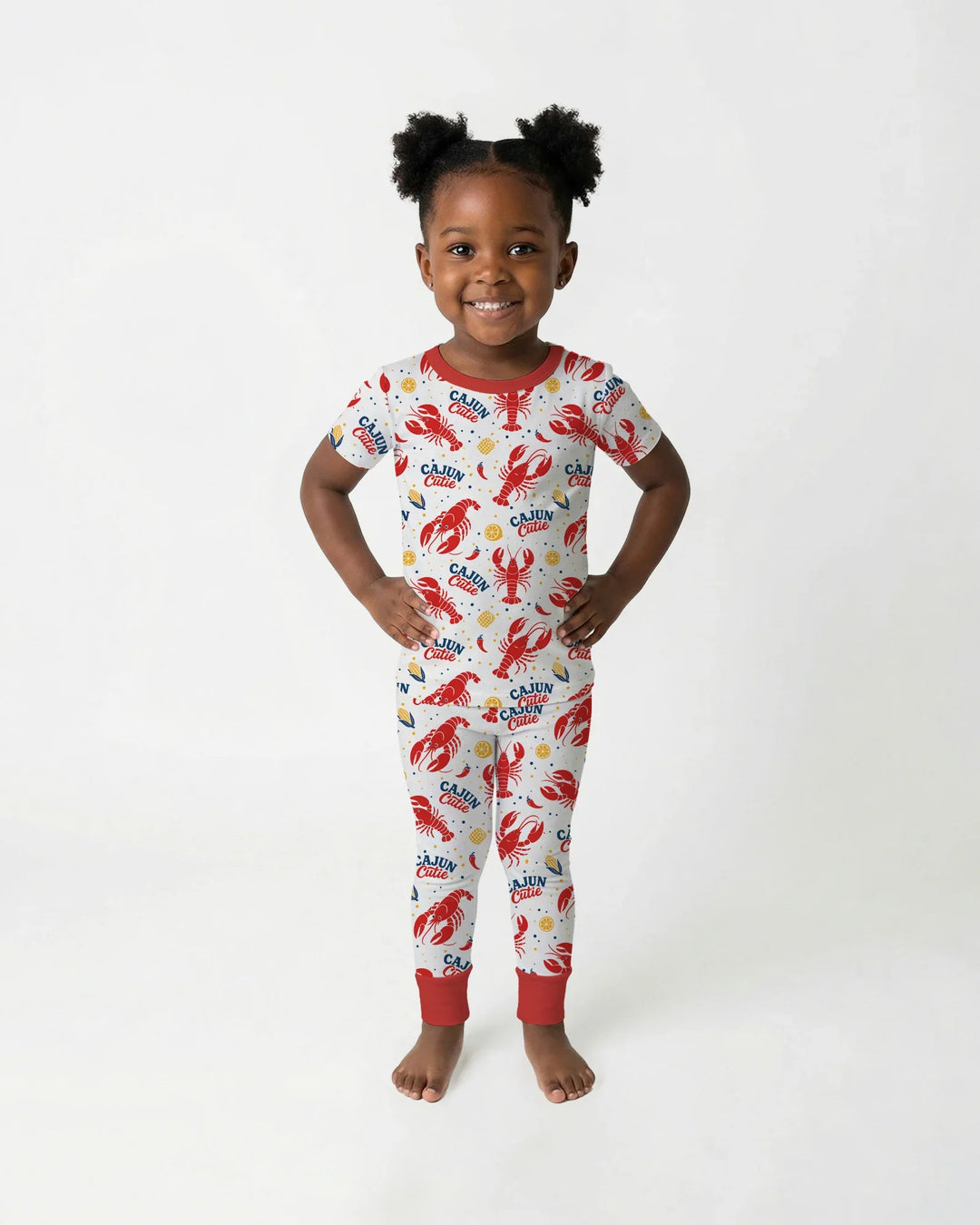 Zweiteiliges, kurzärmliges Pyjama-Set mit Marienkäfern