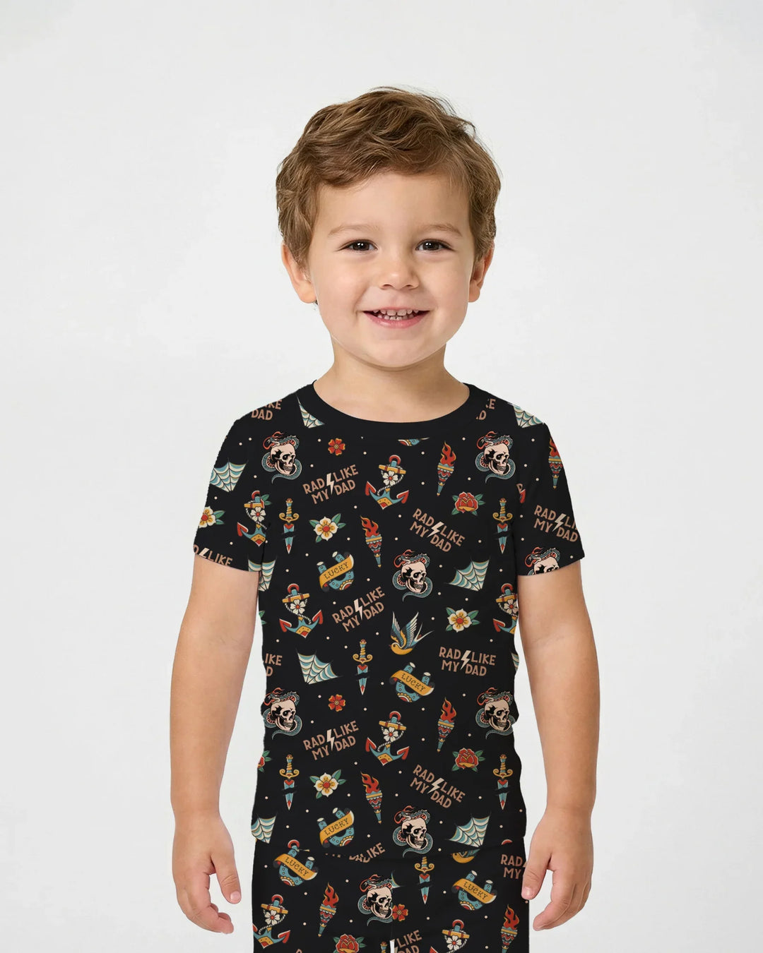 Zweiteiliges, kurzärmliges Pyjama-Set mit Marienkäfern