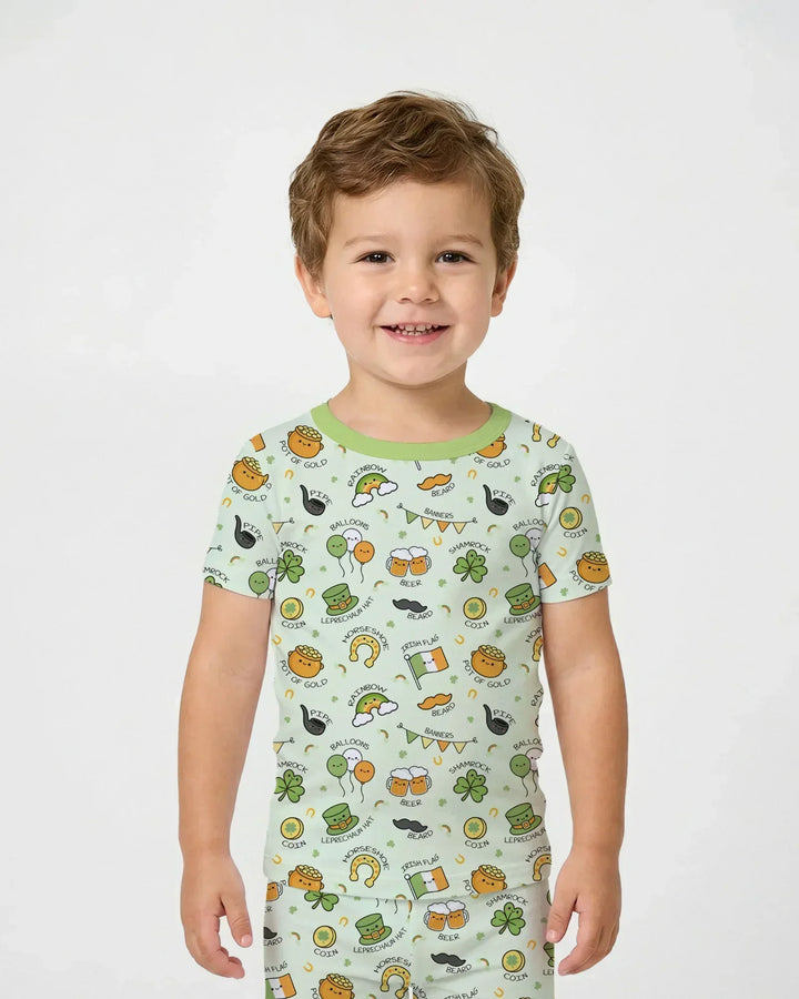 Zweiteiliges, kurzärmliges Pyjama-Set mit Marienkäfern