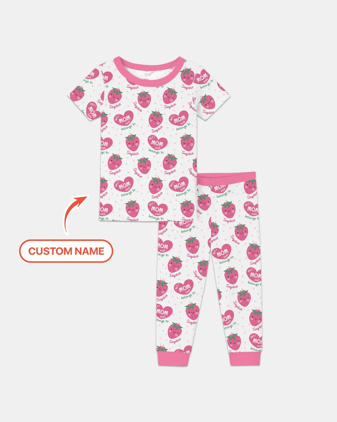 Zweiteiliges, kurzärmliges Pyjama-Set mit Marienkäfern