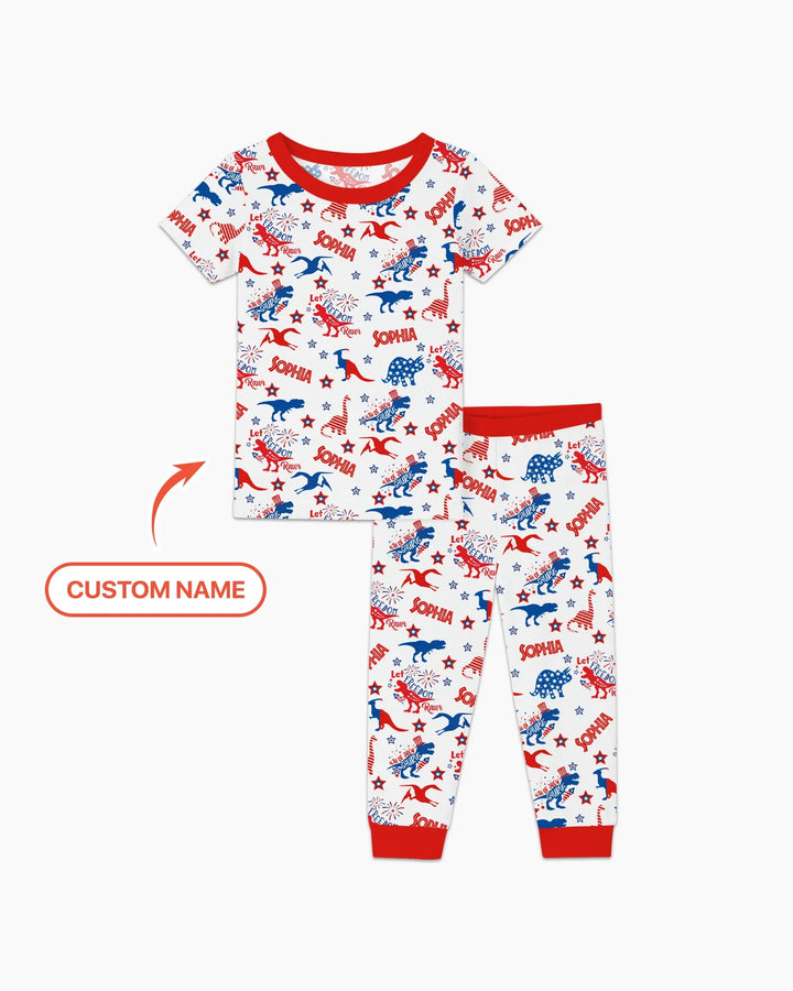 Zweiteiliges, kurzärmliges Pyjama-Set mit Marienkäfern
