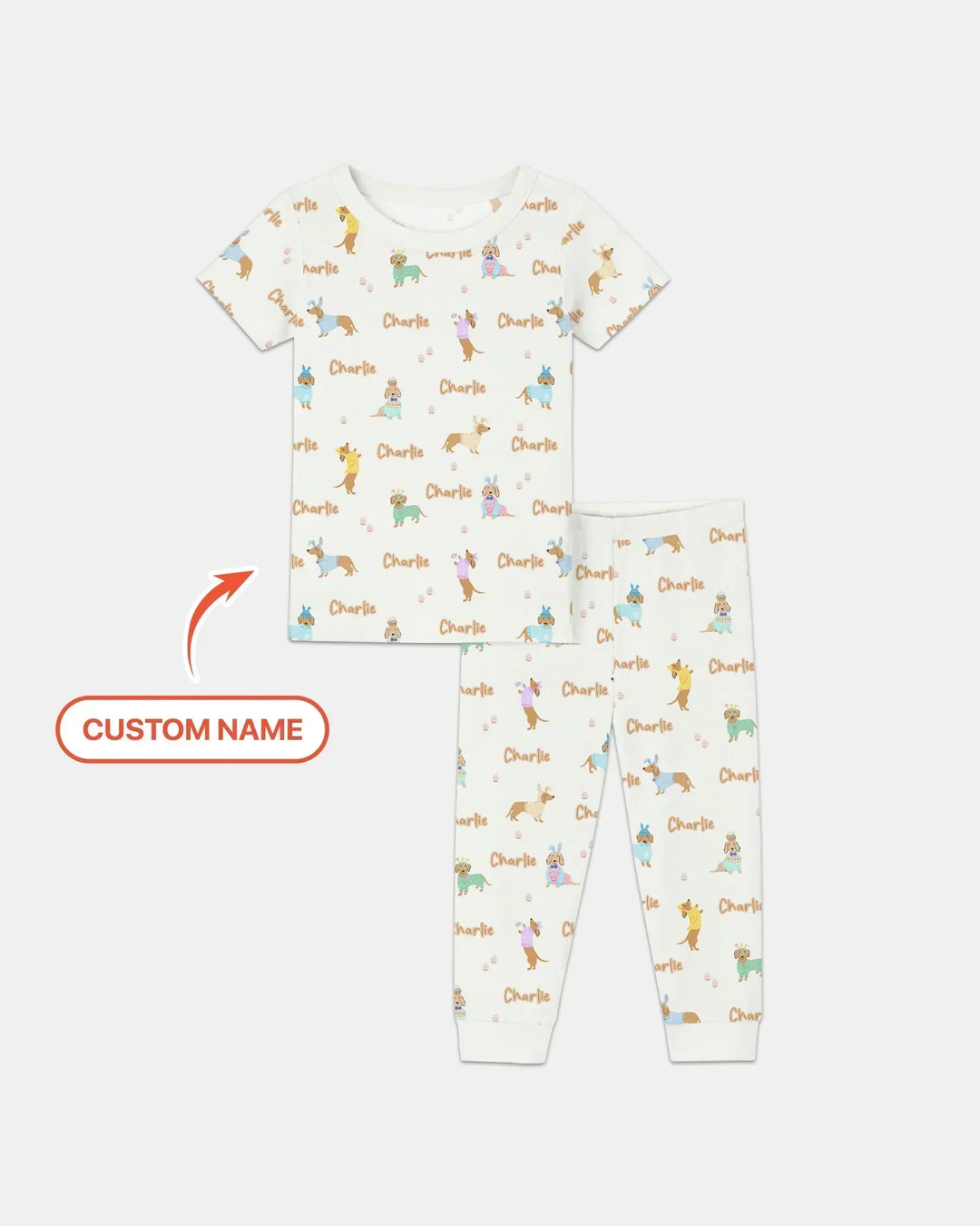 Zweiteiliges, kurzärmliges Pyjama-Set mit Marienkäfern
