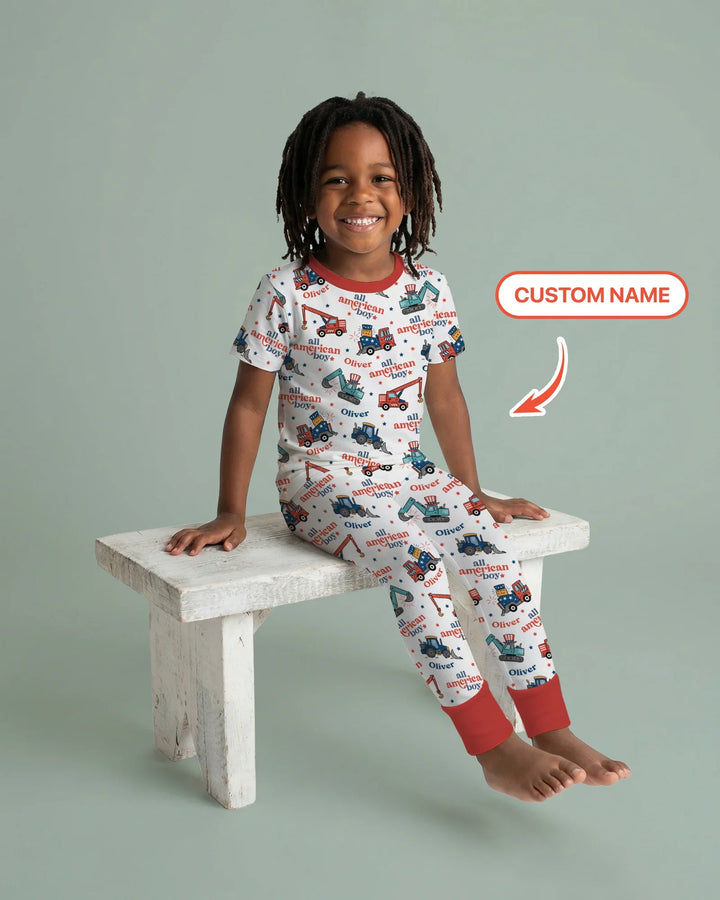 Zweiteiliges, kurzärmliges Pyjama-Set mit Marienkäfern