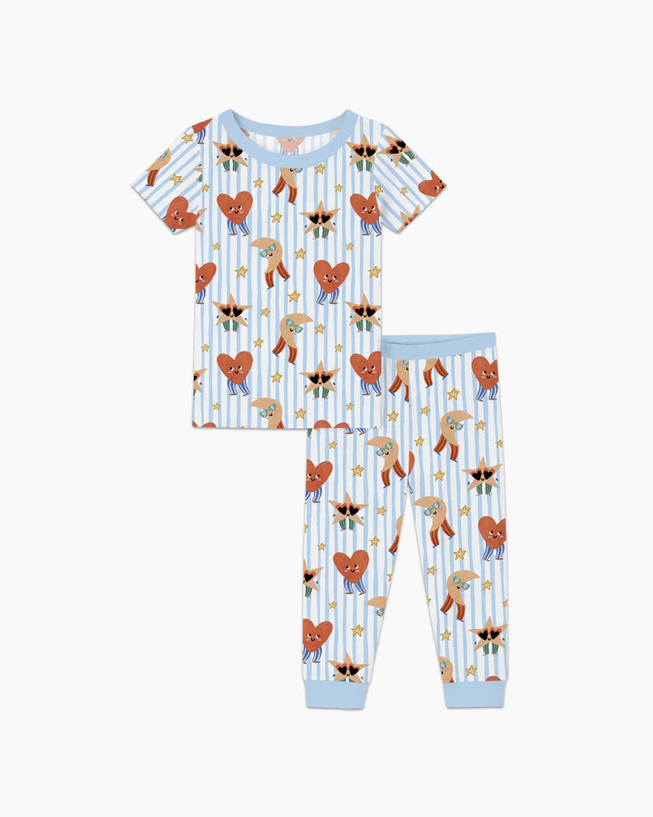 Zweiteiliges, kurzärmliges Pyjama-Set mit Marienkäfern