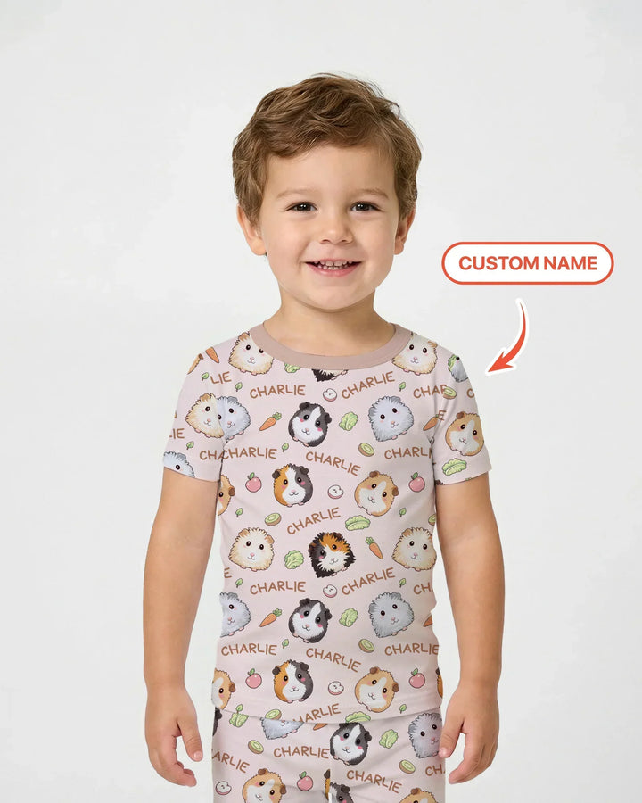 Zweiteiliges, kurzärmliges Pyjama-Set mit Marienkäfern