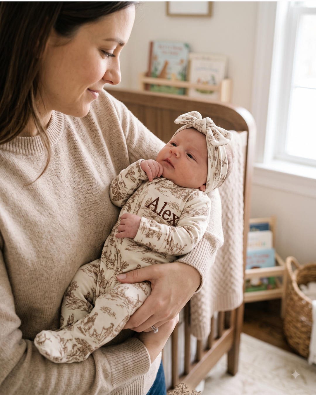 Gerippte Babykleidung mit individuellem Foto - Weich &amp; Skizzenhaft