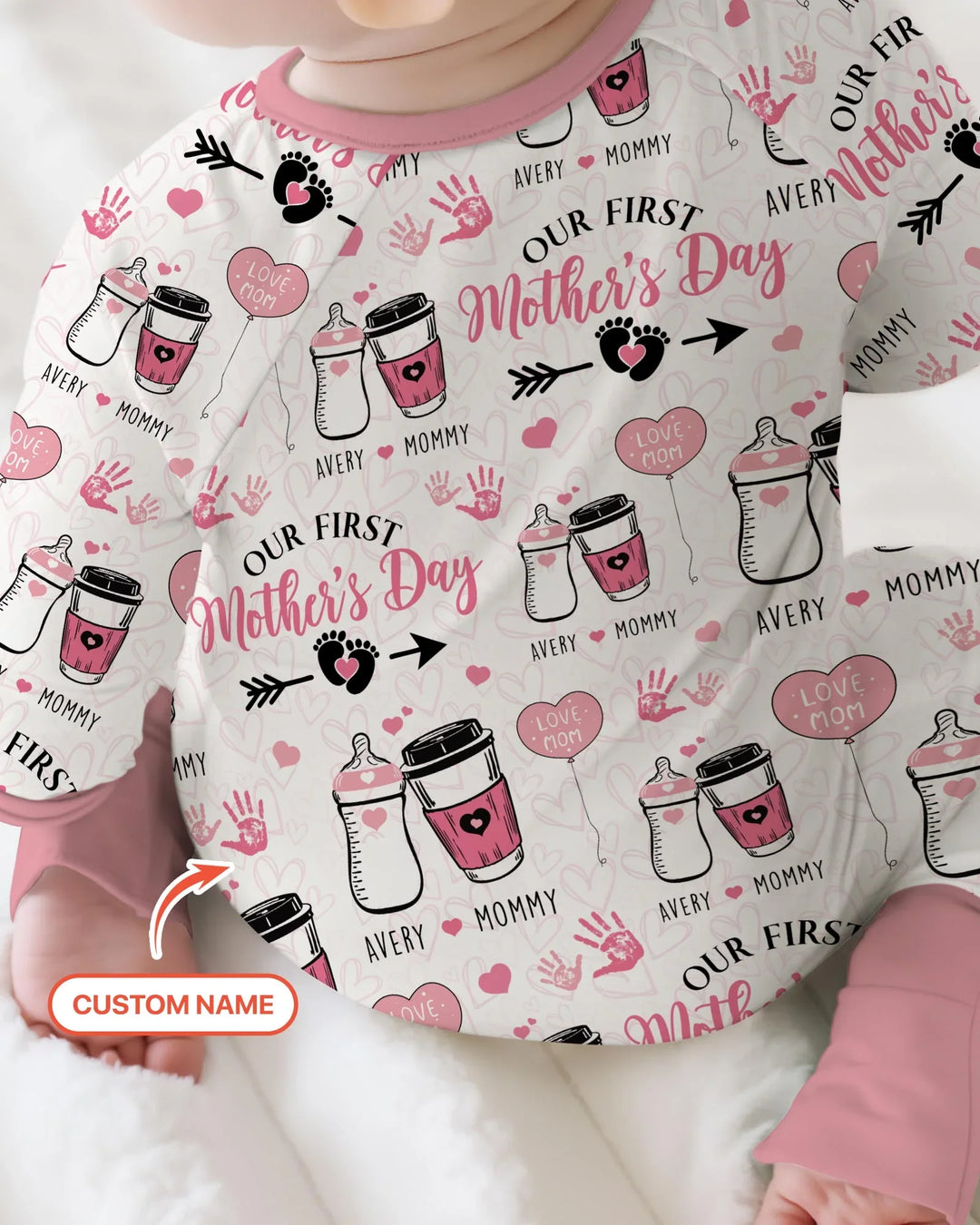 Gerippte Babykleidung mit individuellem Foto - Weich &amp; Skizzenhaft