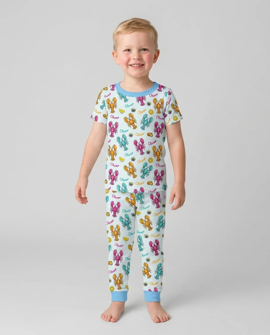 Zweiteiliges, kurzärmliges Pyjama-Set mit Marienkäfern