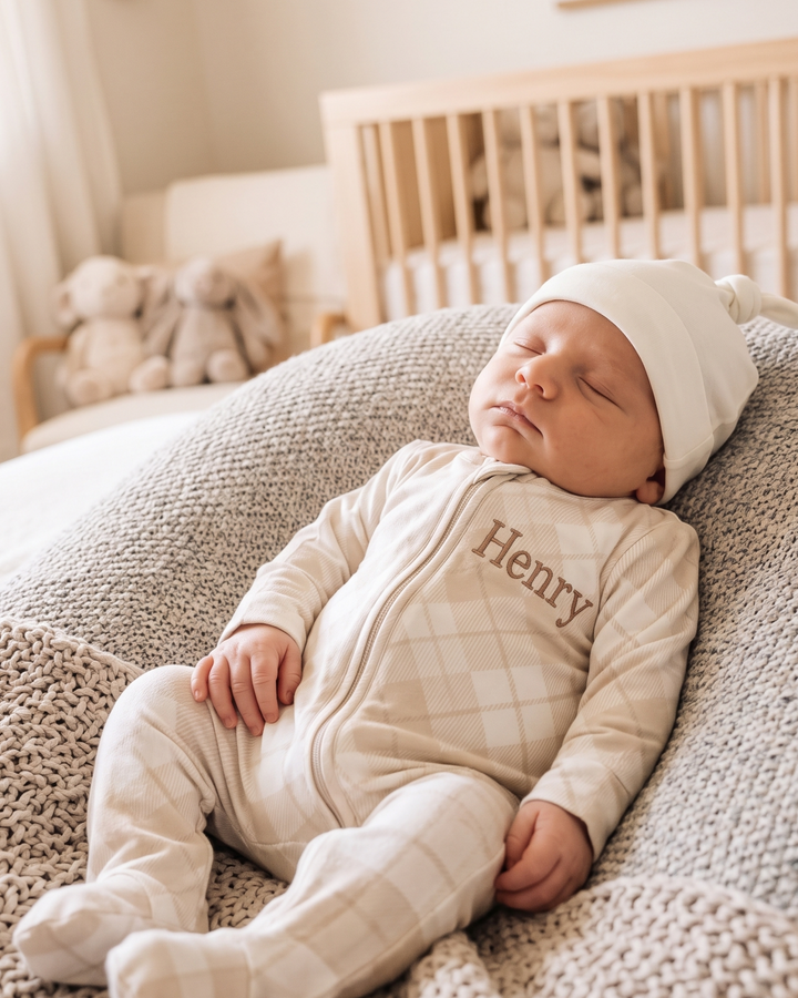 Gerippte Babykleidung mit individuellem Foto - Weich &amp; Skizzenhaft