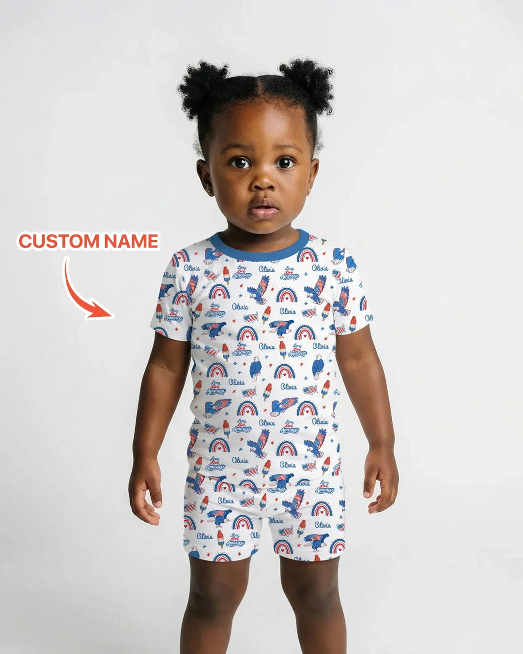 Zweiteiliges Pyjama-Set mit kurzen Ärmeln und Shorts im Sommer-Design