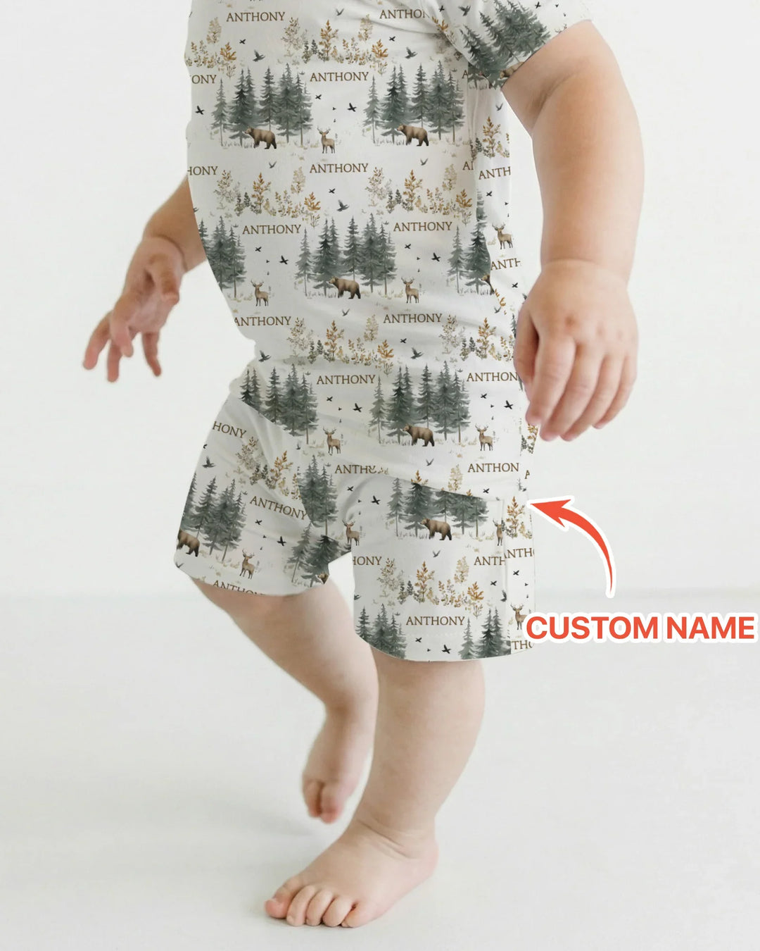 Zweiteiliges Pyjama-Set mit kurzen Ärmeln und Shorts im Sommer-Design