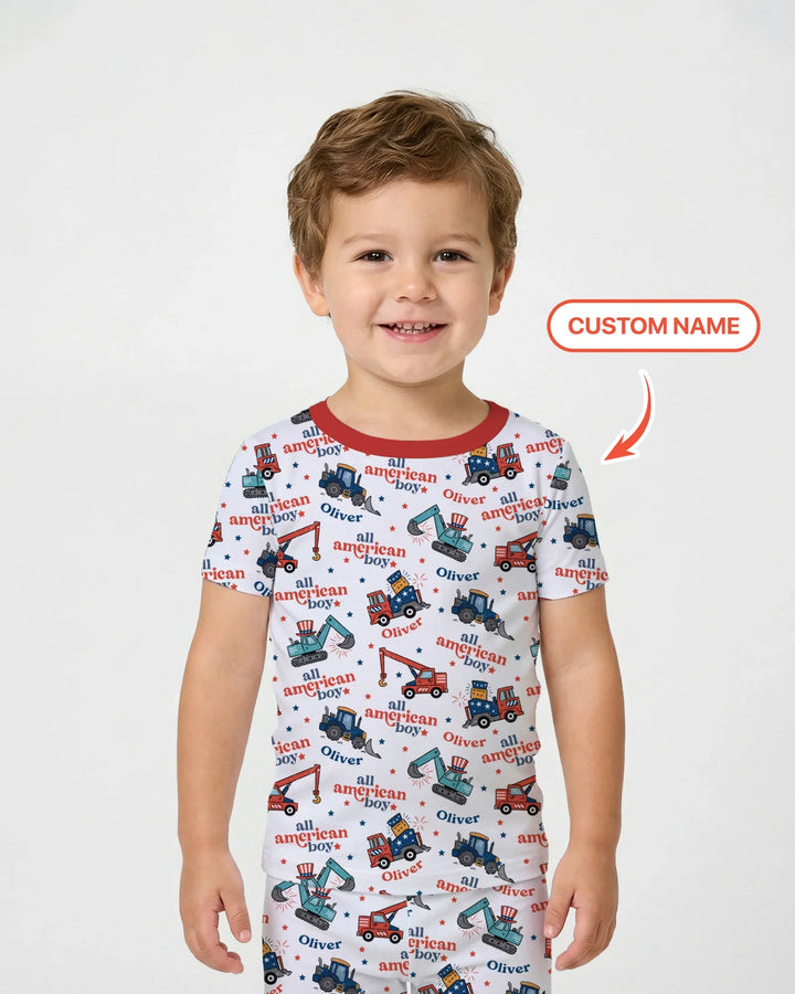 Zweiteiliges, kurzärmliges Pyjama-Set mit Marienkäfern
