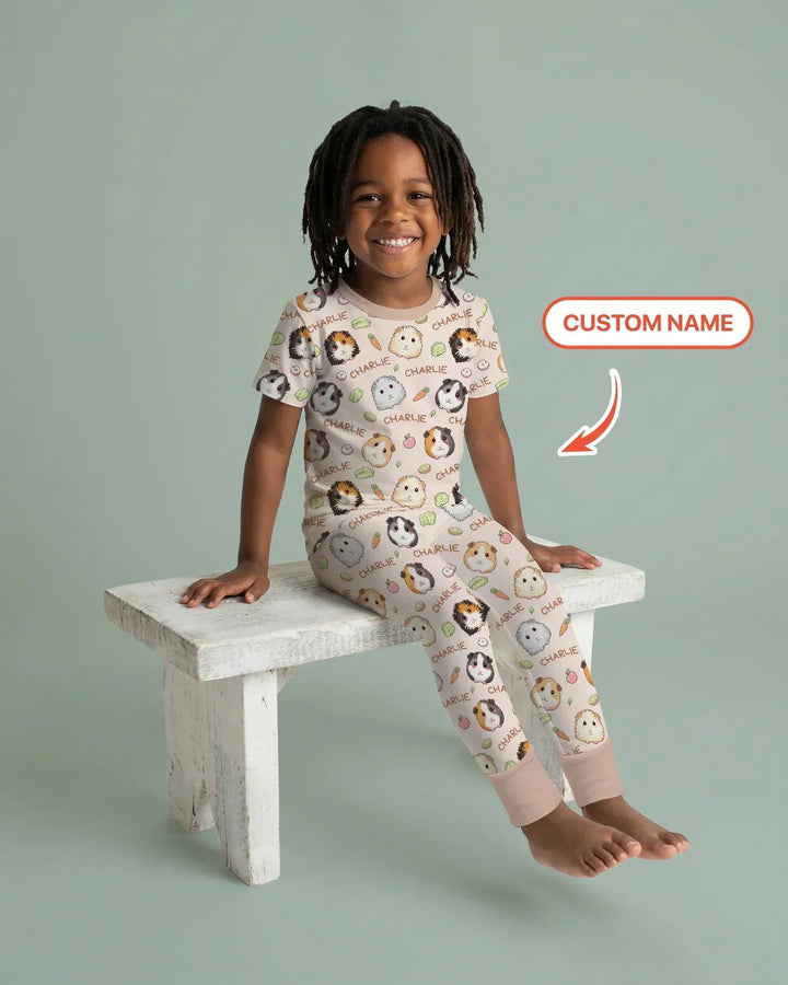Zweiteiliges, kurzärmliges Pyjama-Set mit Marienkäfern